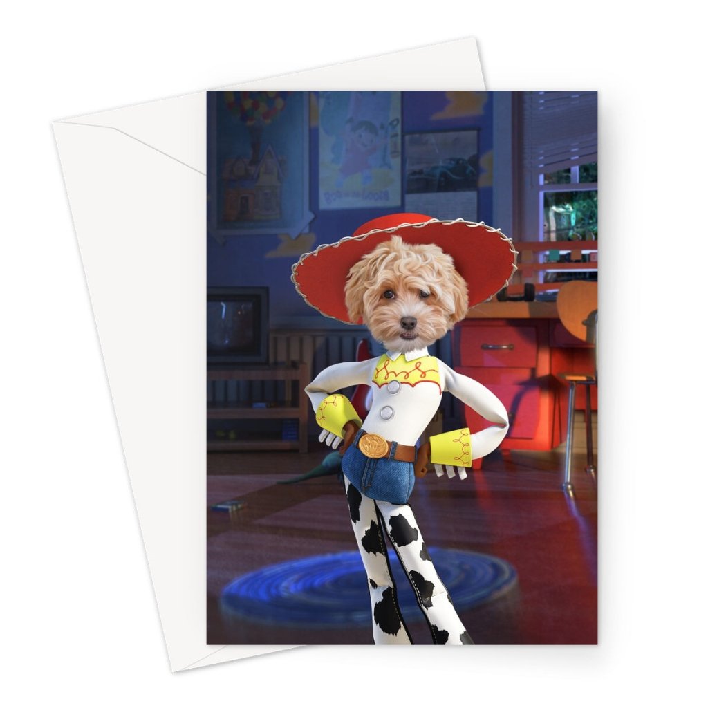 The Jessie (Toy Story Inspired): Custom Pet Greeting Card - Paw & Glory - Dog Portraits - Pet Portraits