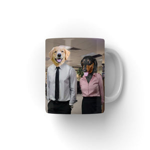 The Jim & Pam (The Office Inspired): Custom Pet Coffee Mug - Paw & Glory - Dog Portraits - Pet Portraits