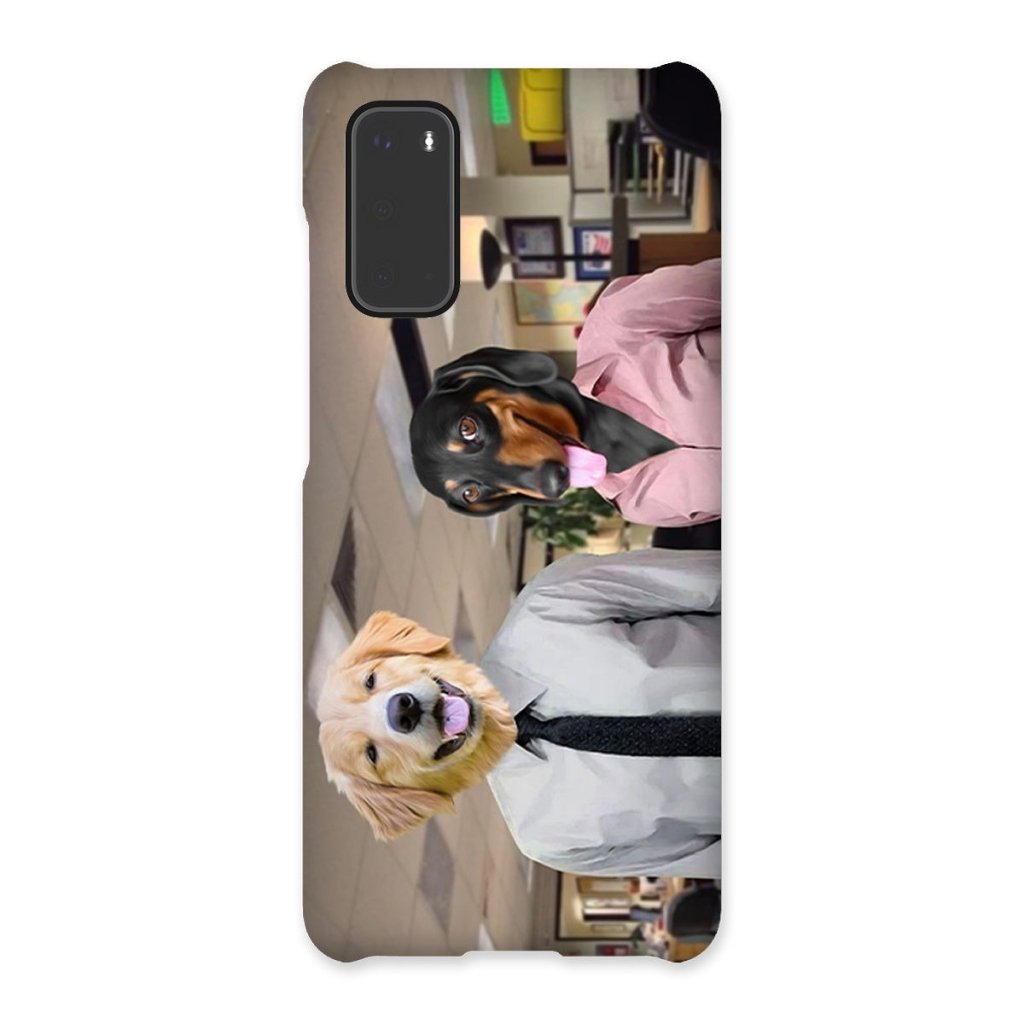 The Jim & Pam (The Office Inspired): Custom Pet Phone Case - Paw & Glory - Dog Portraits - Pet Portraits