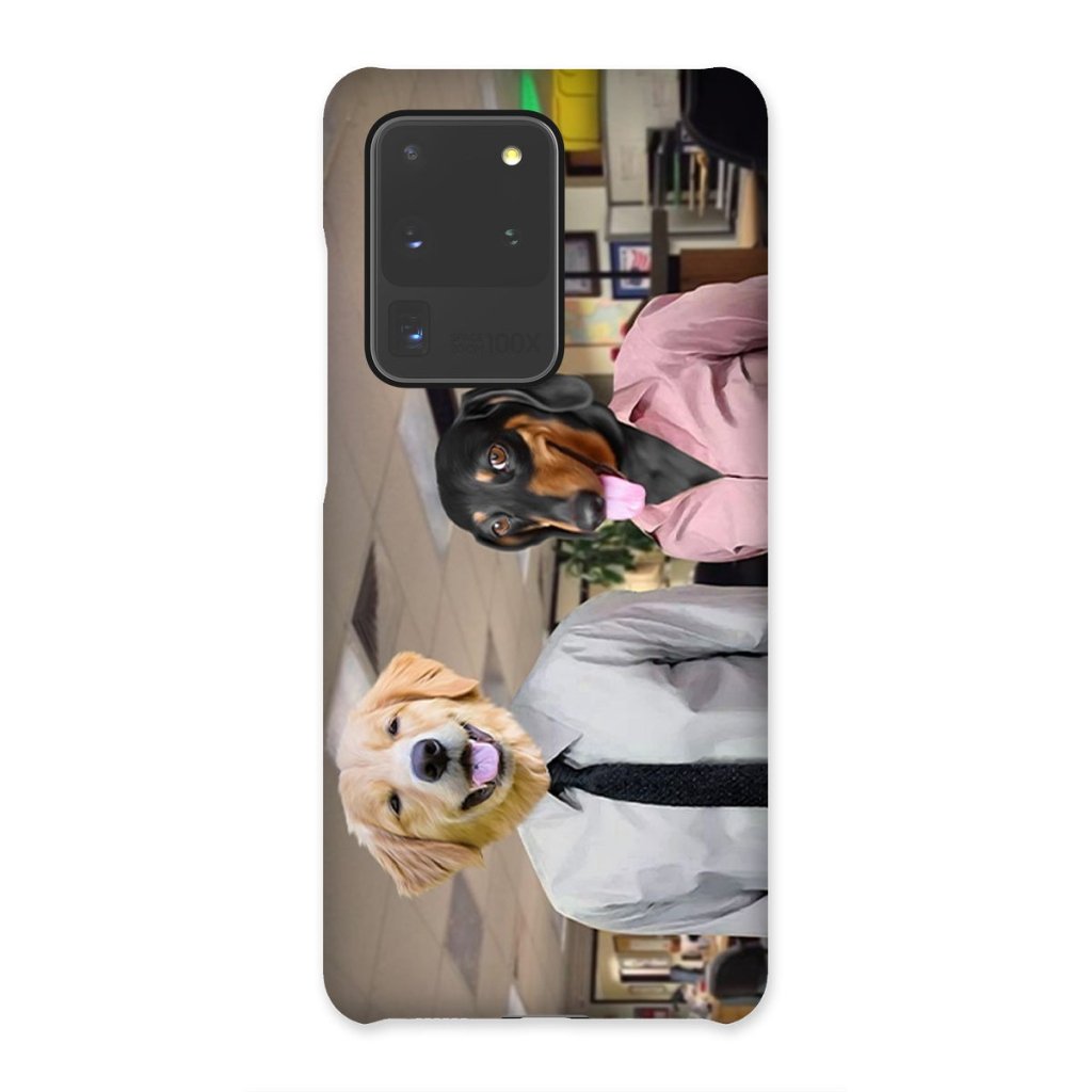 The Jim & Pam (The Office Inspired): Custom Pet Phone Case - Paw & Glory - Dog Portraits - Pet Portraits