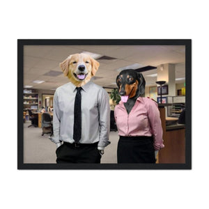 The Jim & Pam (The Office Inspired): Custom Pet Portrait - Paw & Glory - Dog Portraits - Pet Portraits