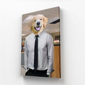 The Jim (The Office Inspired): Custom Pet Canvas - Paw & Glory - Dog Portraits - Pet Portraits