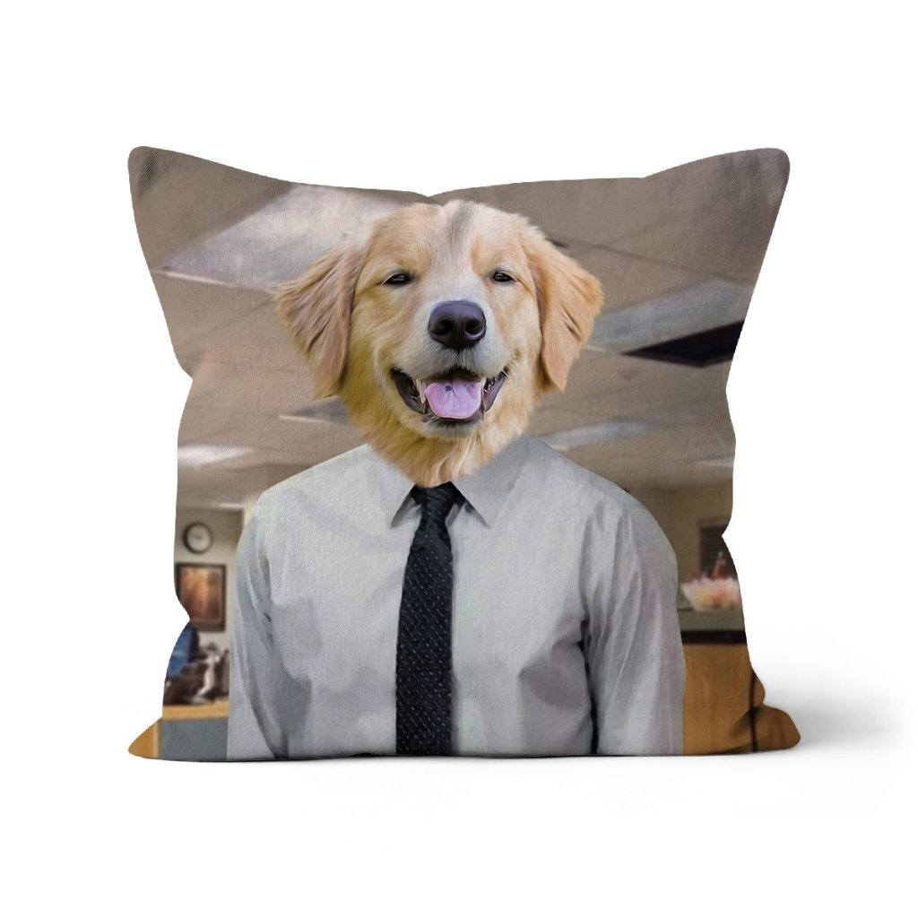 The Jim (The Office Inspired): Custom Pet Pillow - Paw & Glory - Dog Portraits - Pet Portraits