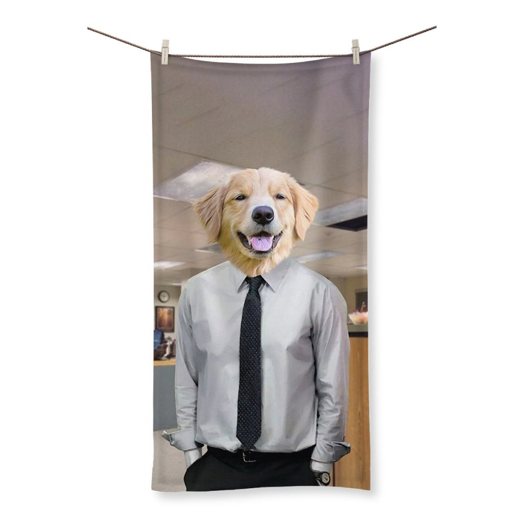 The Jim (The Office Inspired): Custom Pet Towel - Paw & Glory - Dog Portraits - Pet Portraits