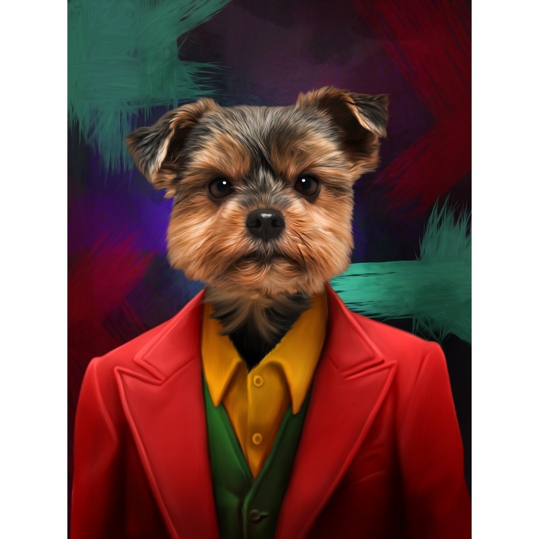 The Joker: Custom Digital Download Pet Portrait - Paw & Glory - Dog Portraits - Pet Portraits