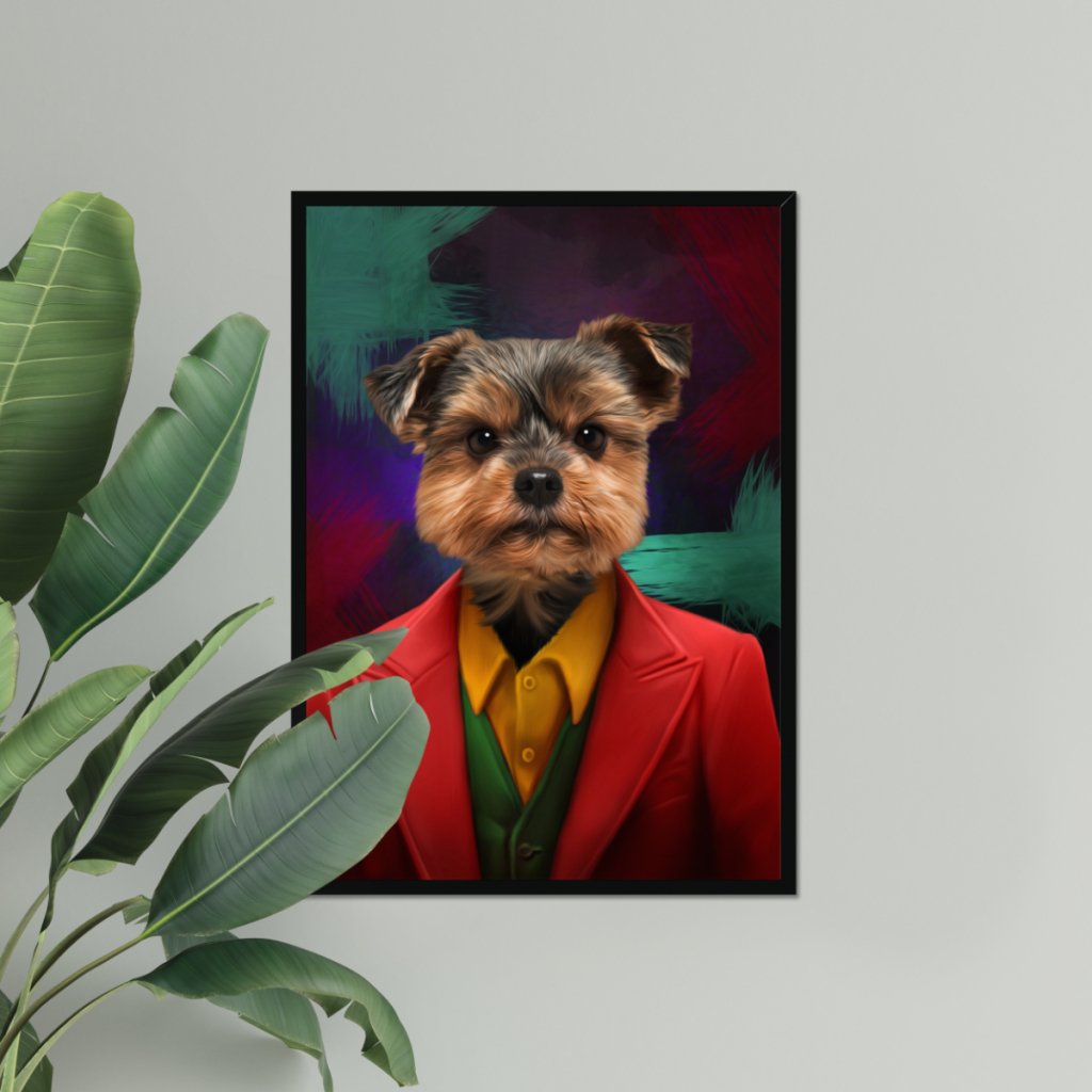 The Joker: Custom Pet Portrait - Paw & Glory - Dog Portraits - Pet Portraits