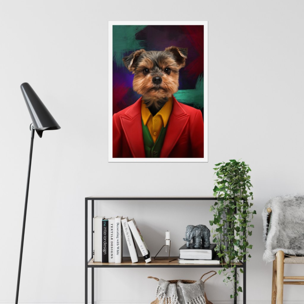 The Joker: Custom Pet Poster - Paw & Glory - Dog Portraits - Pet Portraits