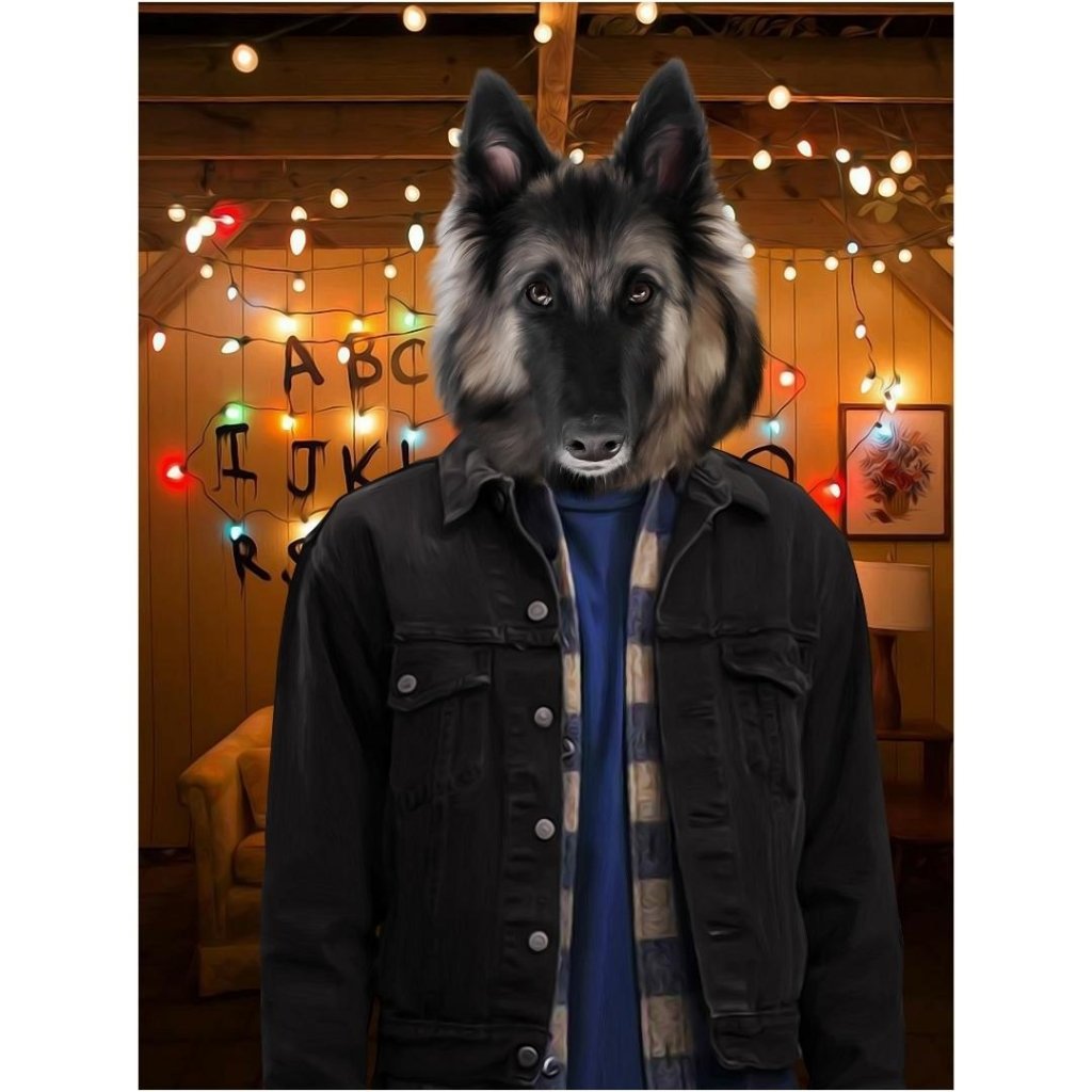 The Jonathan (Stranger Things Inspired): Custom Digital Download Pet Portrait - Paw & Glory - Dog Portraits - Pet Portraits