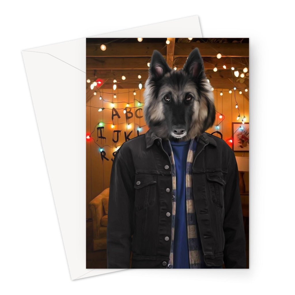 The Jonathan (Stranger Things Inspired): Custom Pet Greeting Card - Paw & Glory - Dog Portraits - Pet Portraits