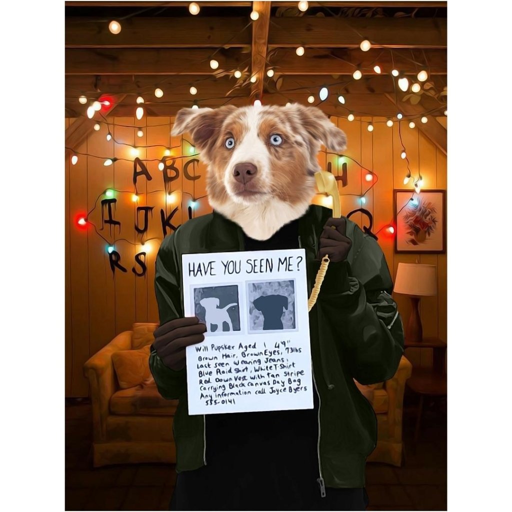 The Joyce (Stranger Things Inspired): Custom Digital Download Pet Portrait - Paw & Glory - Dog Portraits - Pet Portraits