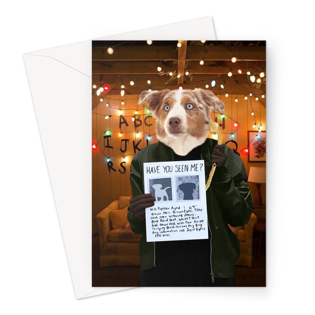 The Joyce (Stranger Things Inspired): Custom Pet Greeting Card - Paw & Glory - Dog Portraits - Pet Portraits