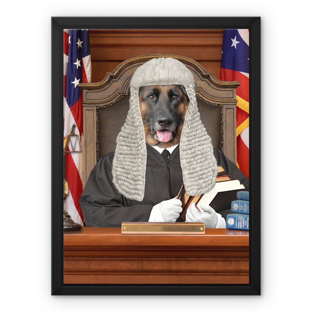 The Judge: Custom Pet Canvas - Paw & Glory - Dog Portraits - Pet Portraits