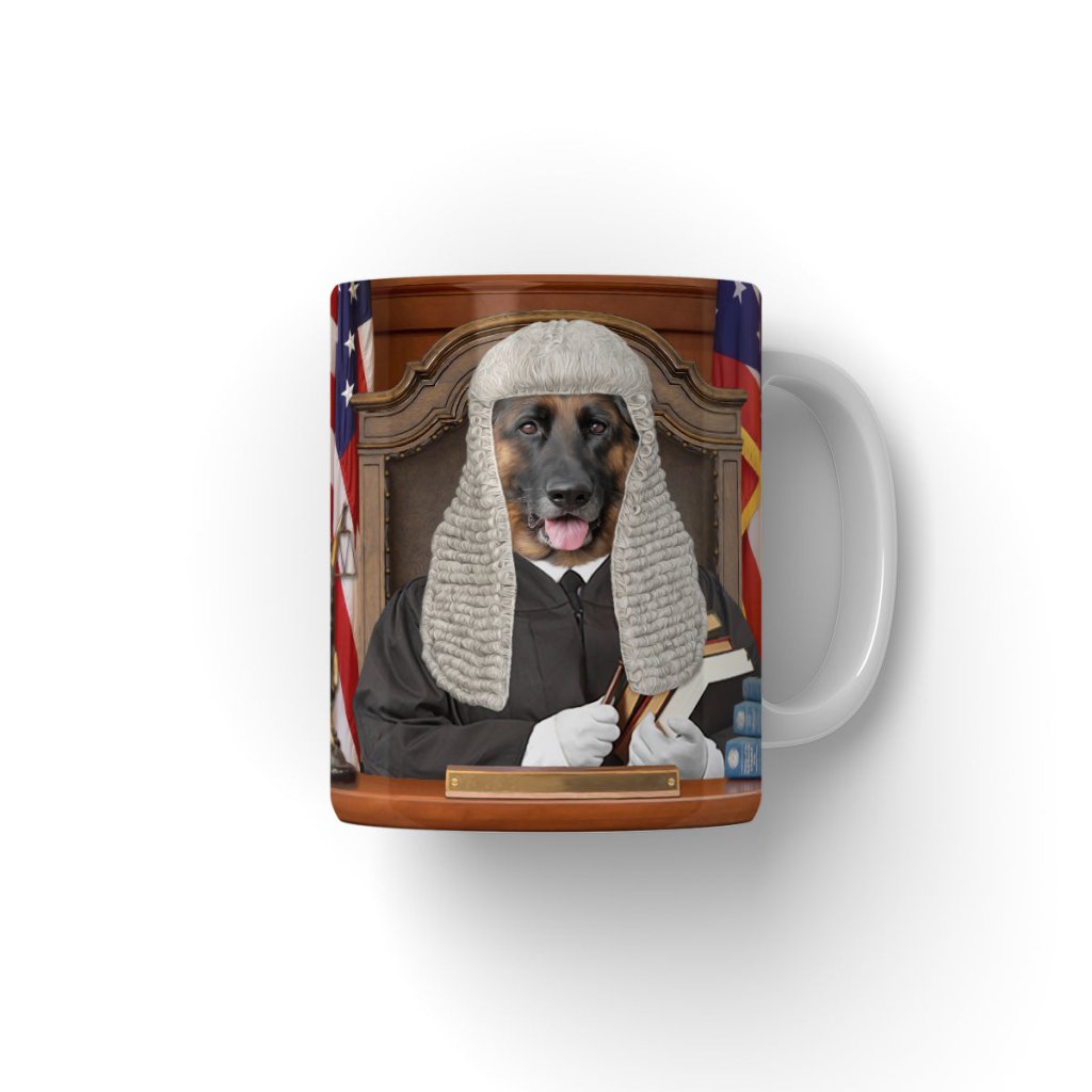 The Judge: Custom Pet Coffee Mug - Paw & Glory - Dog Portraits - Pet Portraits