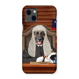 The Judge: Custom Pet Phone Case - Paw & Glory - Dog Portraits - Pet Portraits