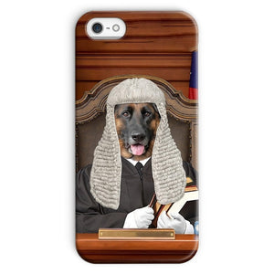 The Judge: Custom Pet Phone Case - Paw & Glory - Dog Portraits - Pet Portraits