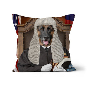 The Judge: Custom Pet Pillow - Paw & Glory - Dog Portraits - Pet Portraits