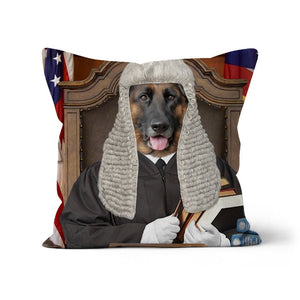 The Judge: Custom Pet Pillow - Paw & Glory - Dog Portraits - Pet Portraits