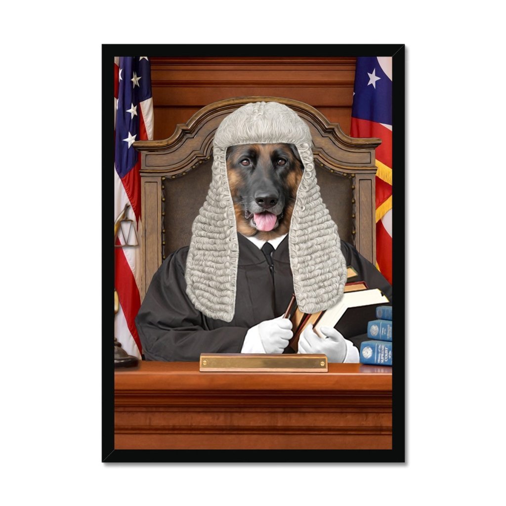 The Judge: Custom Pet Portrait - Paw & Glory - Dog Portraits - Pet Portraits