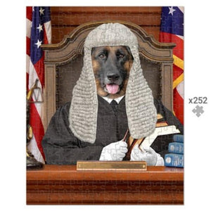 The Judge: Custom Pet Puzzle - Paw & Glory - Dog Portraits - Pet Portraits