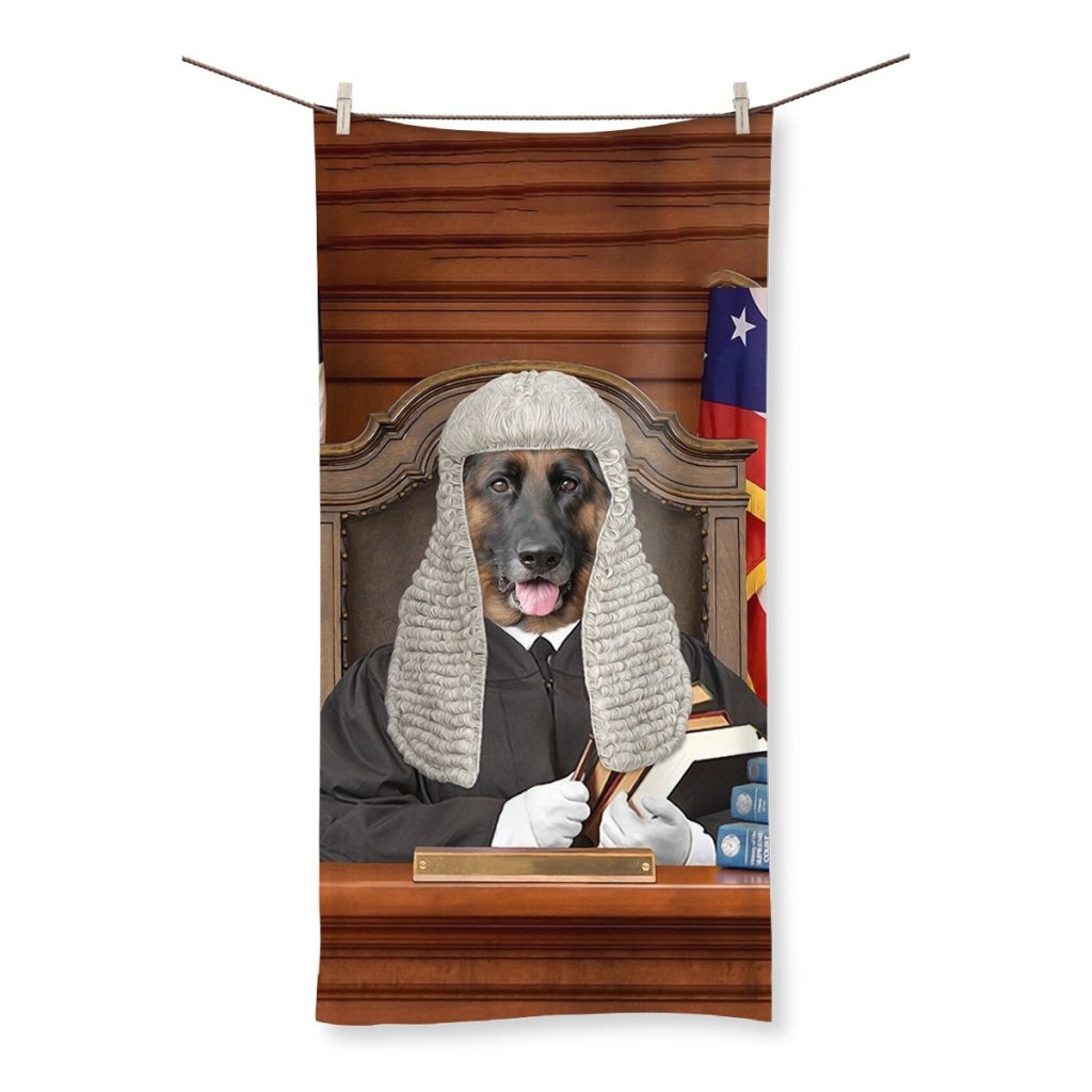 The Judge: Custom Pet Towel - Paw & Glory - Dog Portraits - Pet Portraits