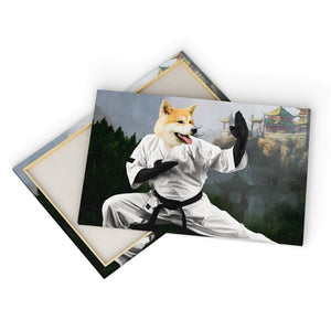 The Karate Master: Custom Pet Canvas - Paw & Glory - Dog Portraits - Pet Portraits