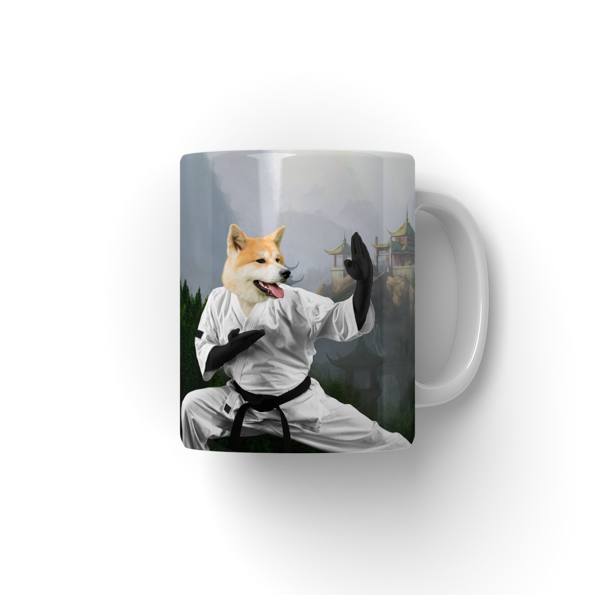 The Karate Master: Custom Pet Coffee Mug - Paw & Glory - Dog Portraits - Pet Portraits