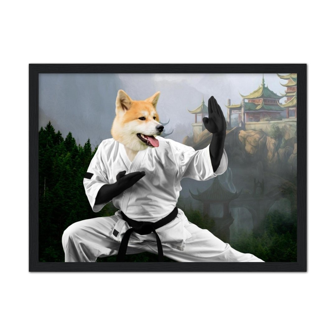 The Karate Master: Custom Pet Portrait - Paw & Glory - Dog Portraits - Pet Portraits