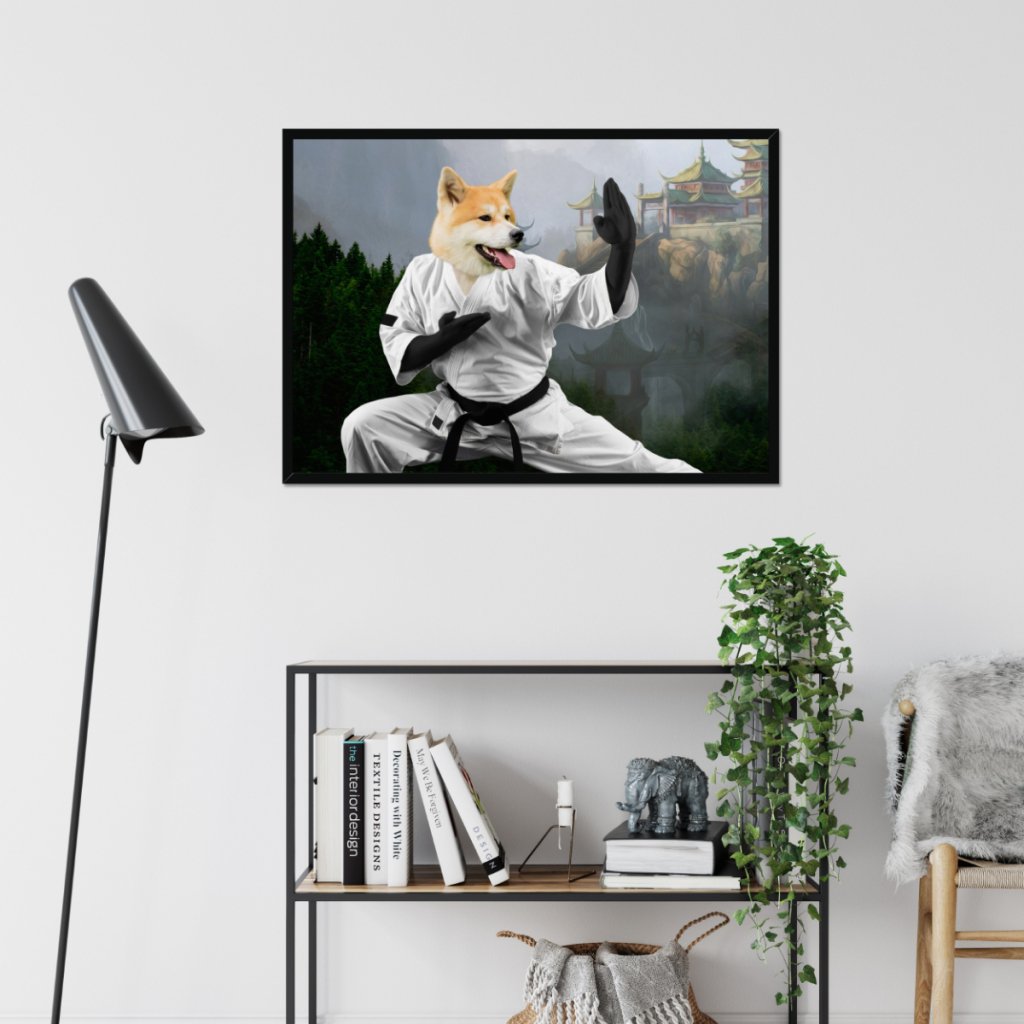 The Karate Master: Custom Pet Portrait - Paw & Glory - Dog Portraits - Pet Portraits