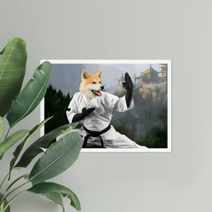 The Karate Master: Custom Pet Poster - Paw & Glory - Dog Portraits - Pet Portraits