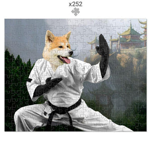 The Karate Master: Custom Pet Puzzle - Paw & Glory - Dog Portraits - Pet Portraits