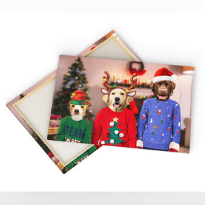 The Kids Christmas: Custom Pet Canvas - Paw & Glory - Dog Portraits - Pet Portraits