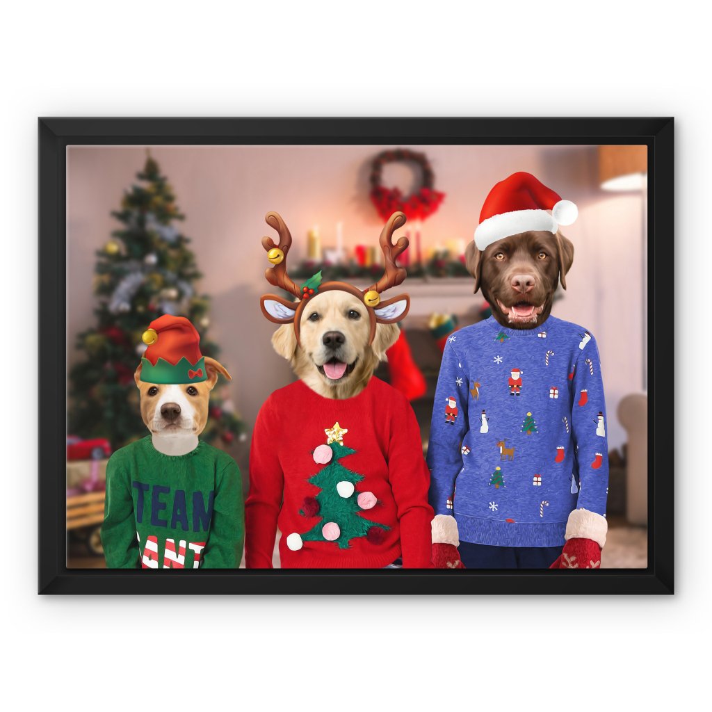 The Kids Christmas: Custom Pet Canvas - Paw & Glory - Dog Portraits - Pet Portraits