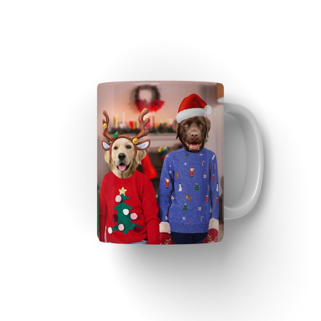 The Kids Christmas: Custom Pet Coffee Mug - Paw & Glory - Dog Portraits - Pet Portraits