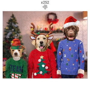 The Kids Christmas: Custom Pet Puzzle - Paw & Glory - Dog Portraits - Pet Portraits