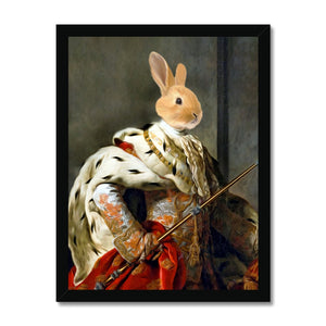 The King: Animal Art Framed Portrait - Paw & Glory - Dog Portraits - Pet Portraits