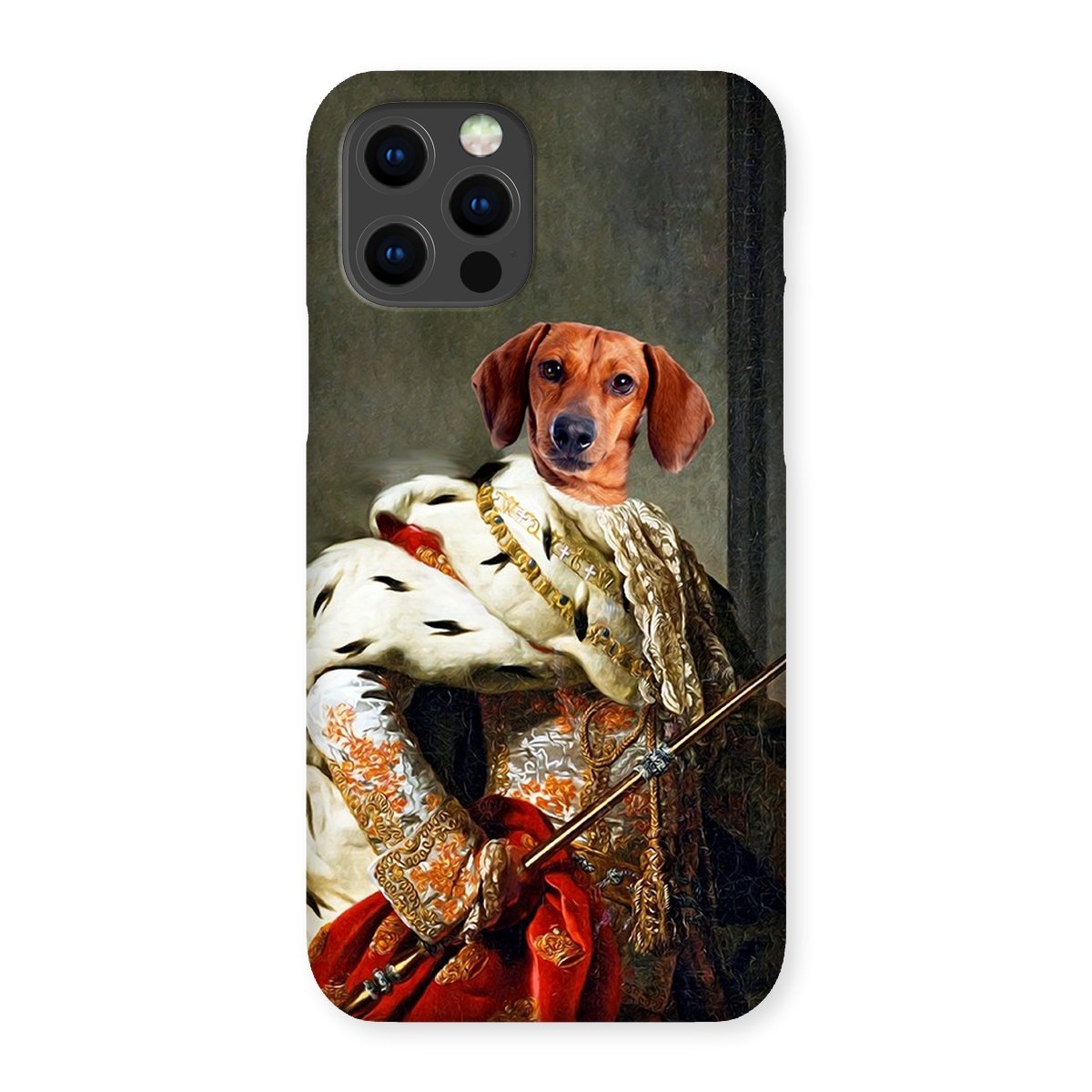 The King: Custom Pet Phone Case - Paw & Glory - Dog Portraits - Pet Portraits