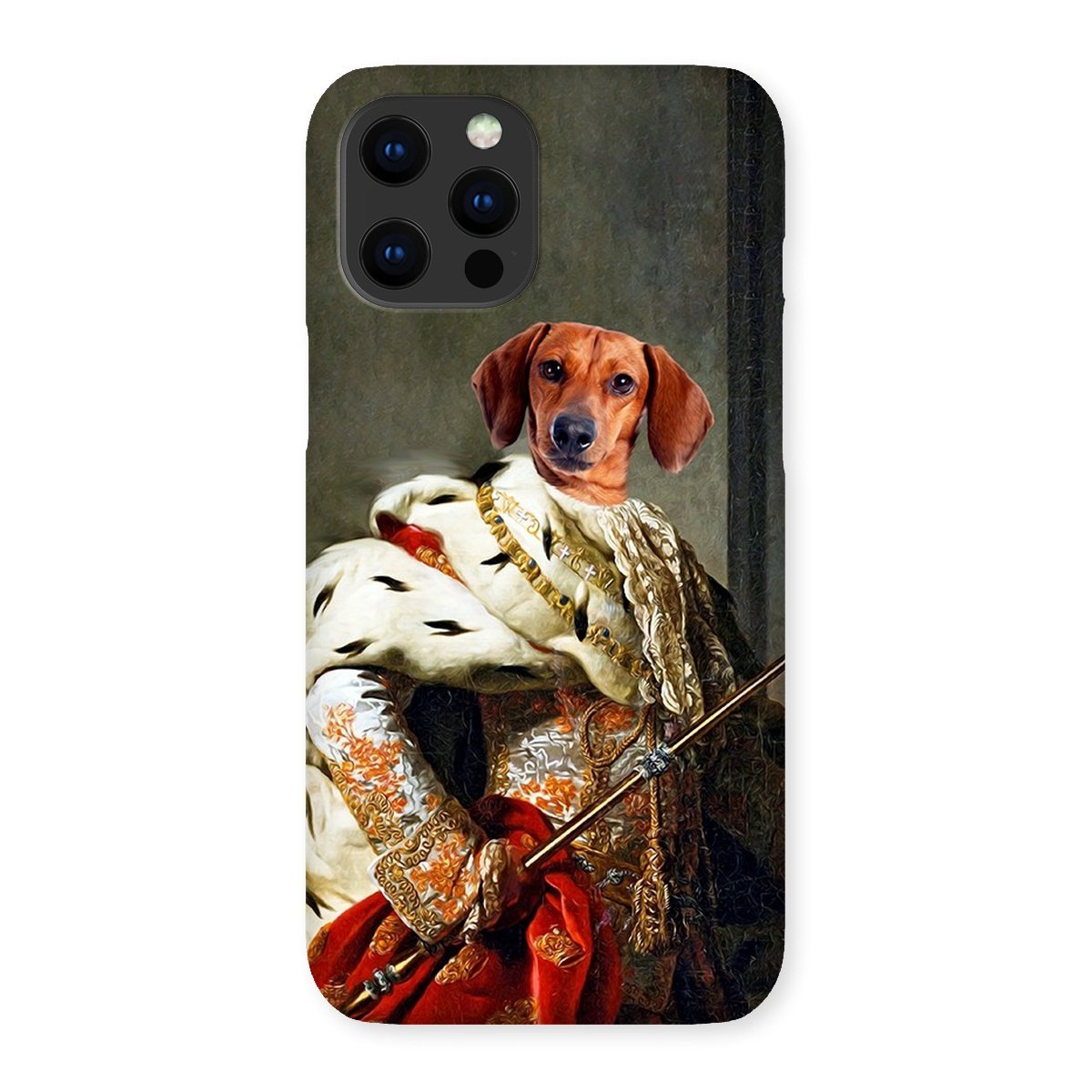 The King: Custom Pet Phone Case - Paw & Glory - Dog Portraits - Pet Portraits