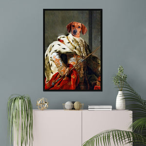 The King: Custom Pet Portrait - Paw & Glory - Dog Portraits - Pet Portraits