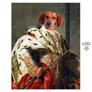 The King: Custom Pet Puzzle - Paw & Glory - Dog Portraits - Pet Portraits