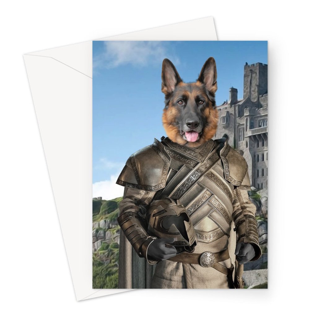 The King Maker (House Of The Dragon Inspired): Custom Pet Greeting Card - Paw & Glory - Dog Portraits - Pet Portraits