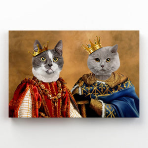 The King & Queen: Animal Art Canvas - Paw & Glory - Dog Portraits - Pet Portraits