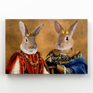 The King & Queen: Animal Art Canvas - Paw & Glory - Dog Portraits - Pet Portraits