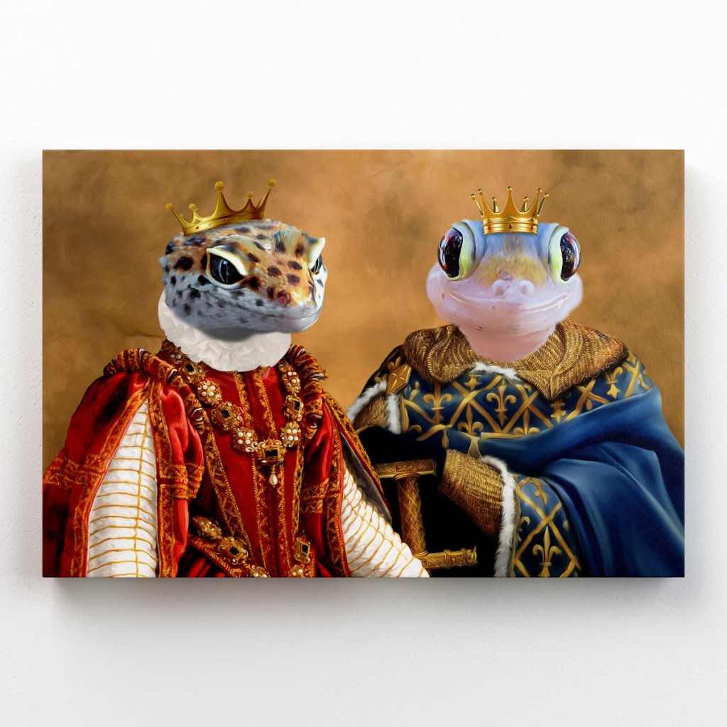 The King & Queen: Animal Art Canvas - Paw & Glory - Dog Portraits - Pet Portraits