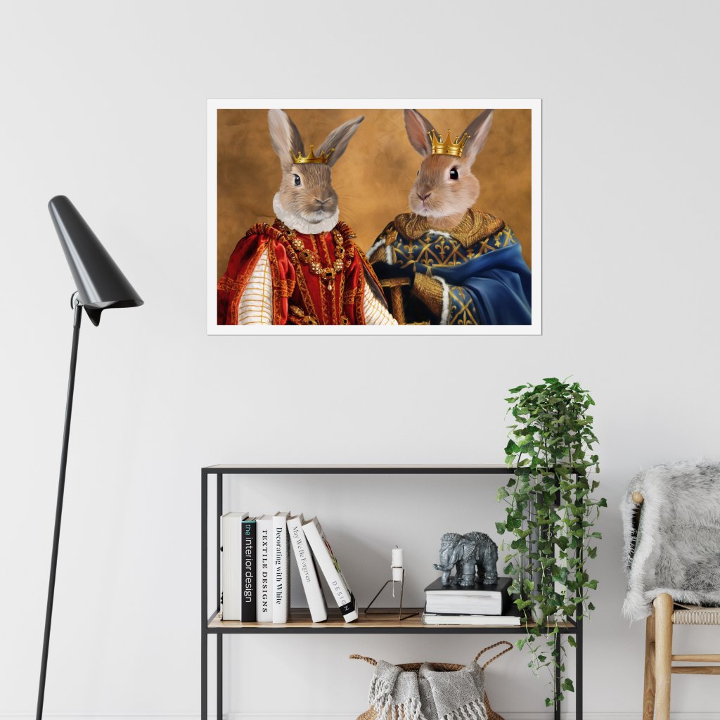 The King & Queen: Animal Art Poster - Paw & Glory - Dog Portraits - Pet Portraits