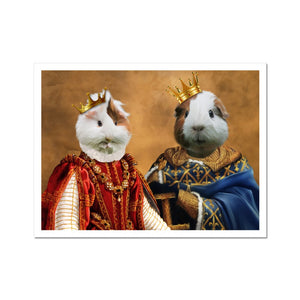 The King & Queen: Animal Art Poster - Paw & Glory - Dog Portraits - Pet Portraits