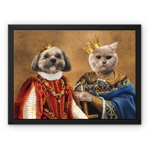 The King & Queen: Custom Pet Canvas - Paw & Glory - Dog Portraits - Pet Portraits