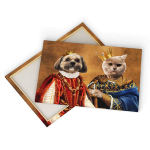 The King & Queen: Custom Pet Canvas - Paw & Glory - Dog Portraits - Pet Portraits