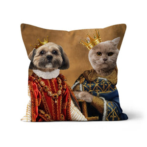 The King & Queen: Custom Pet Pillow - Paw & Glory - Dog Portraits - Pet Portraits