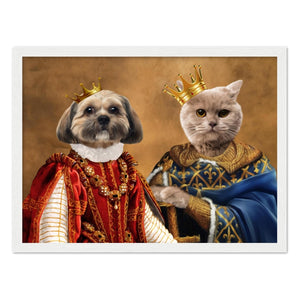 The King & Queen: Custom Pet Portrait - Paw & Glory - Dog Portraits - Pet Portraits