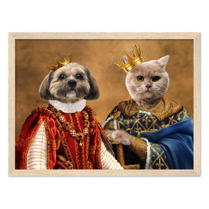 The King & Queen: Custom Pet Portrait - Paw & Glory - Dog Portraits - Pet Portraits